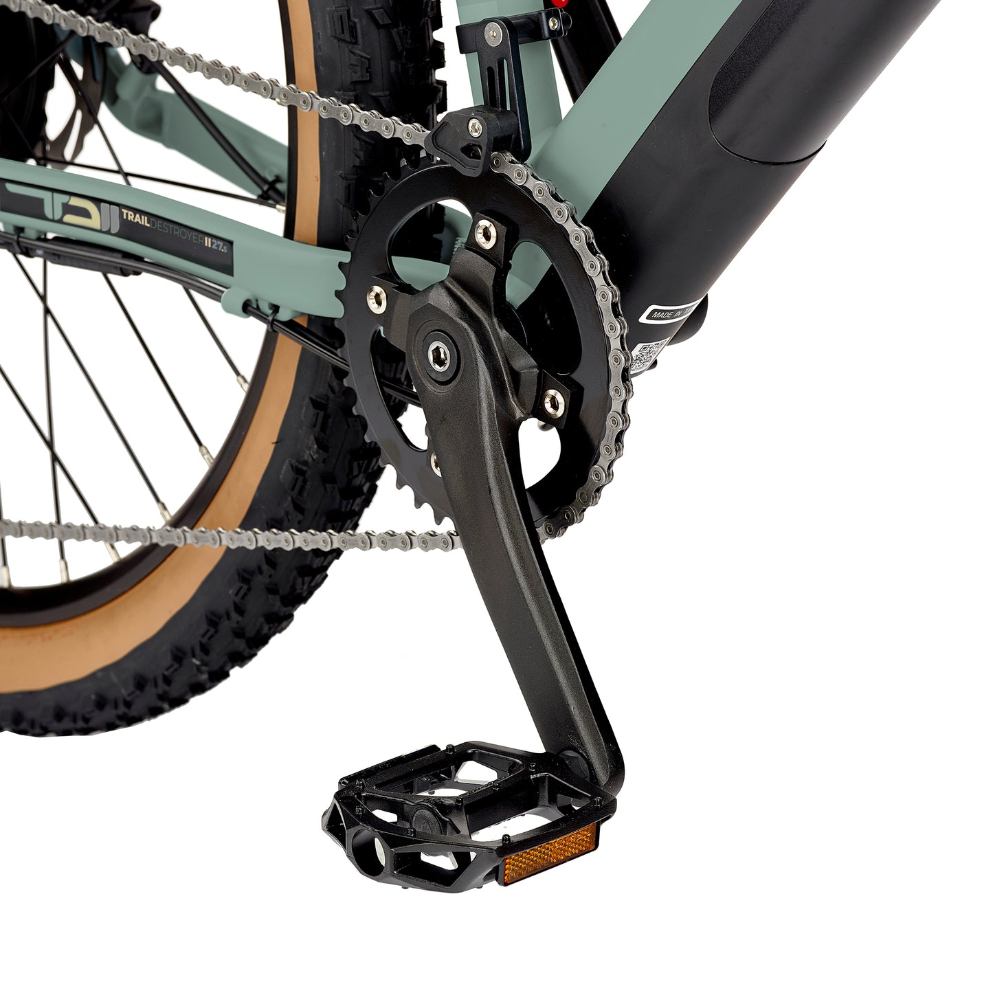 Ezego Trail Destroyer II Electric Bike Army Green - Enviro Electric Bikes