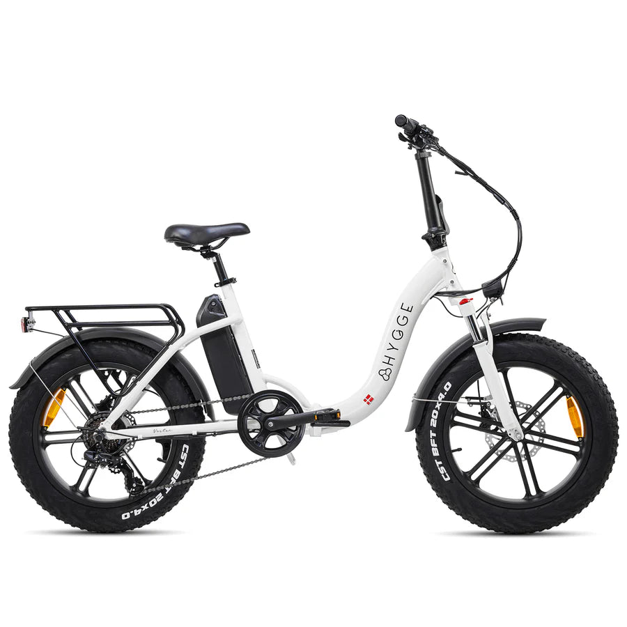 Hygge Vester 250W Step Through Black/White Foldable All Terrain & City Electric Bike - Enviro Electric Bikes