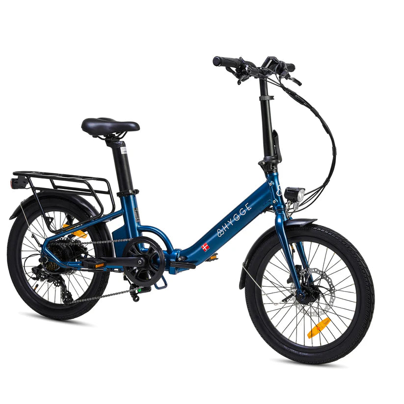 Hygge Virum 250W Navy Blue Step Through Foldable All Terrain & City Electric Bike - Enviro Electric Bikes