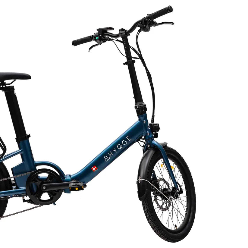 Hygge Virum 250W Navy Blue Step Through Foldable All Terrain & City Electric Bike - Enviro Electric Bikes