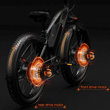 LANKELEISI MG740PLUS Front And Rear Dual Motor 1000W Off-Road Electric Bike