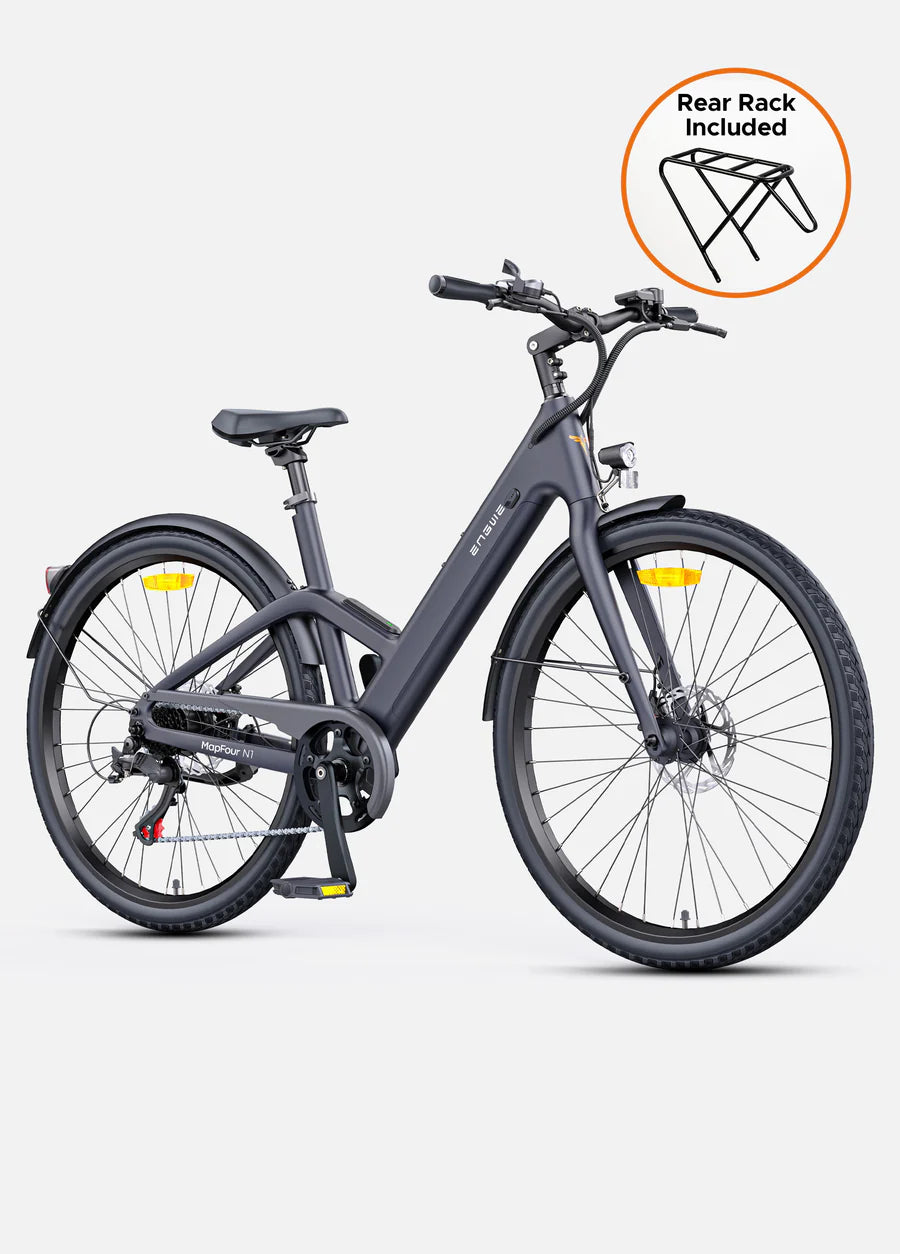 Engwe Mapfour N1 Air Carbon 250W Ultra-lightweight 100KM Long Range Carbon Fiber City E-bike