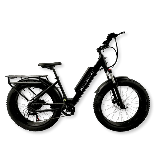 E-Movement Aries (Black) Fat Tyre Mountain Electric Bike