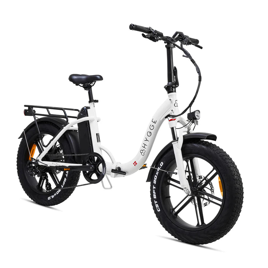 Hygge Vester 250W Step Through Black/White Foldable All Terrain & City Electric Bike - Enviro Electric Bikes