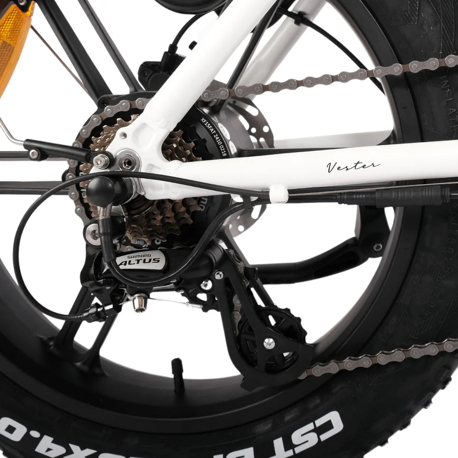 Hygge Vester 250W Step Through Black/White Foldable All Terrain & City Electric Bike - Enviro Electric Bikes
