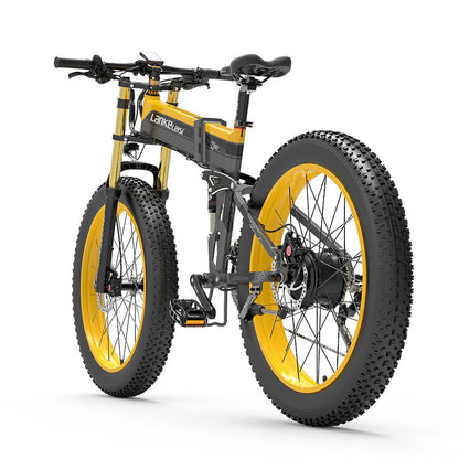 LANKELEISI XT750 PLUS BIG FORK Fat Tire Electric Mountain Bike Yellow