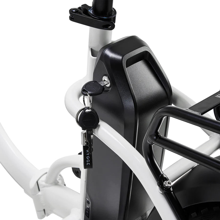 Hygge Vester 250W Step Through Black/White Foldable All Terrain & City Electric Bike - Enviro Electric Bikes