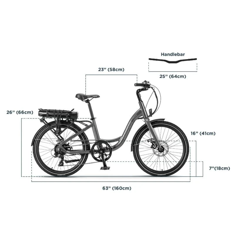 Wisper 705 24" Step-Through Electric Bike