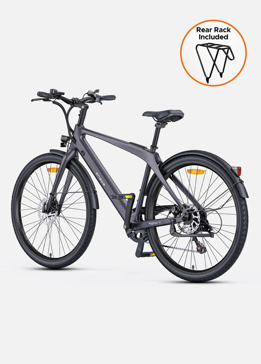 Engwe Mapfour N1 Air Carbon 250W Ultra-lightweight 100KM Long Range Carbon Fiber City E-bike