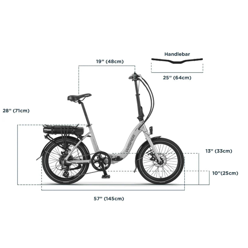 Wisper 806 Low Step Folding Electric Bike