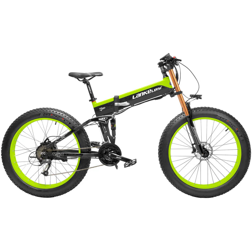 LANKELEISI XT750 PLUS BIG FORK Fat Tire Electric Mountain Bike Yellow