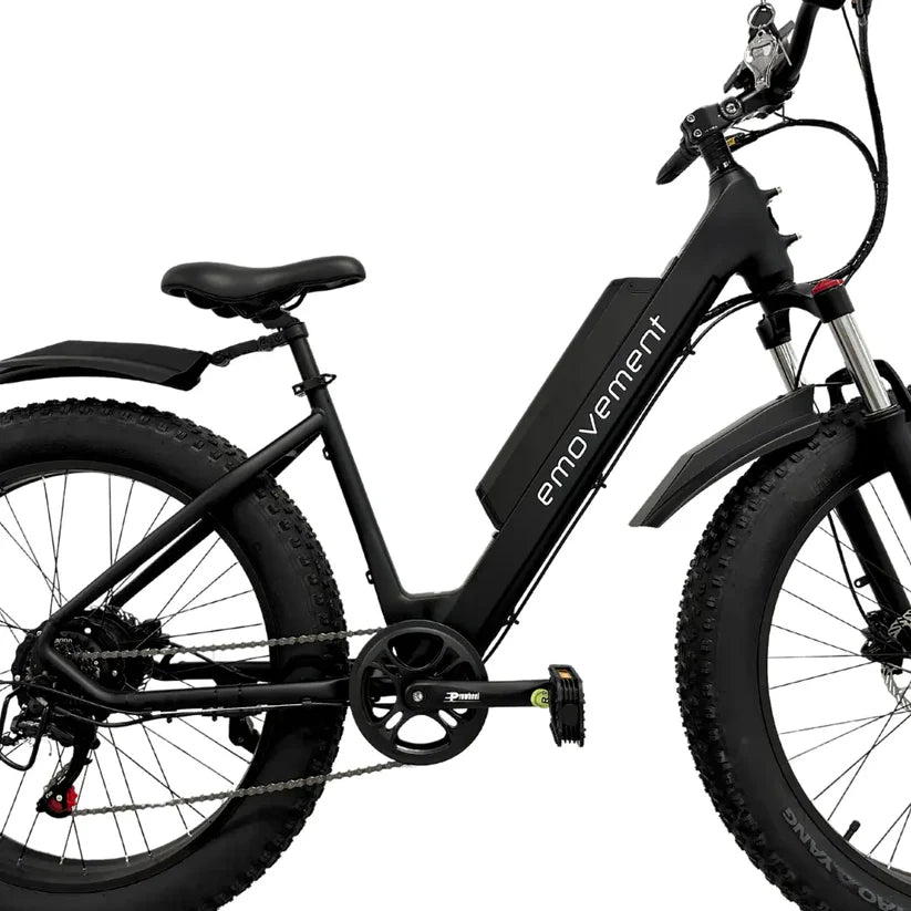 E-Movement Aries (Black) Fat Tyre Mountain Electric Bike