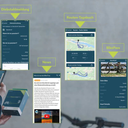 BikeTrax for Brose E-Bike GPS Tracking , 9-100V