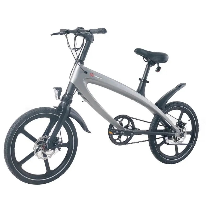 Cruzaa Gunmetal Grey E-Bike with Built-in Speakers & Bluetooth