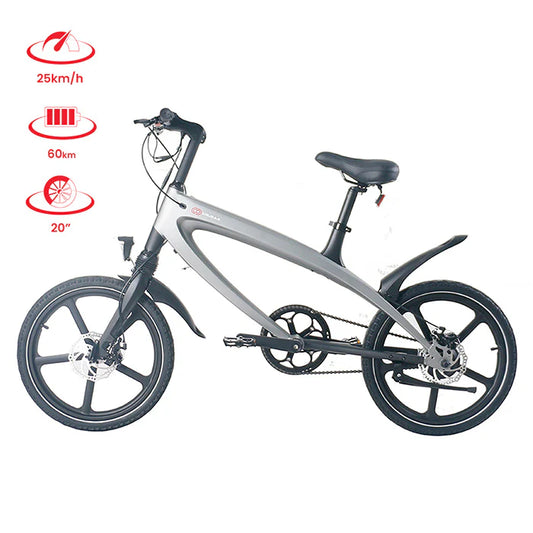 Cruzaa Gunmetal Grey E-Bike with Built-in Speakers & Bluetooth