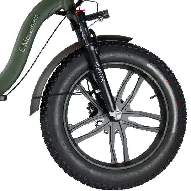 E-Movement Hunter Extreme (Military Green) Step-Through Folding Fat Tyre Electric Bike