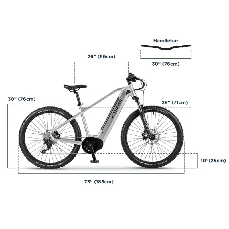 Wisper Wayfarer M9 Mid Drive Crossbar Electric Bike