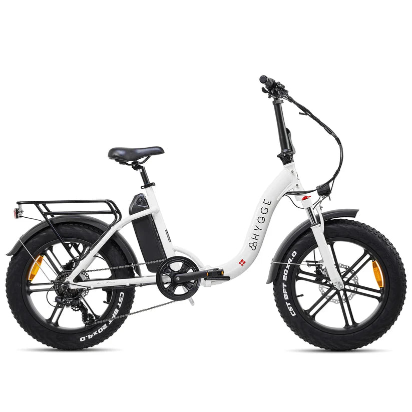 Hygge Vester 250W Step Through White Foldable All Terrain & City Electric Bike