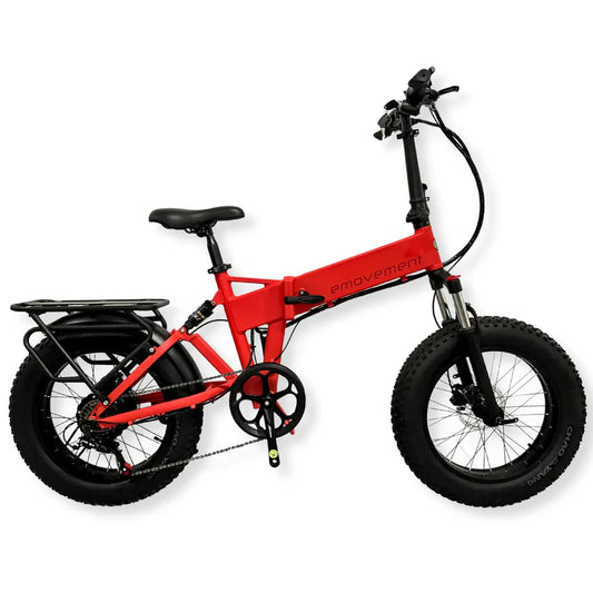 E-Movement Panther v4.2 (Blaze Red) Fat Tyre Folding Electric Bike 250W | 500W