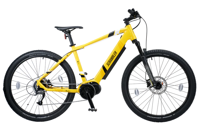 Mark2 Scrambler CL Yellow eMTB 90Nm torque Rockshox air suspension Commute Mountain Electric Bike